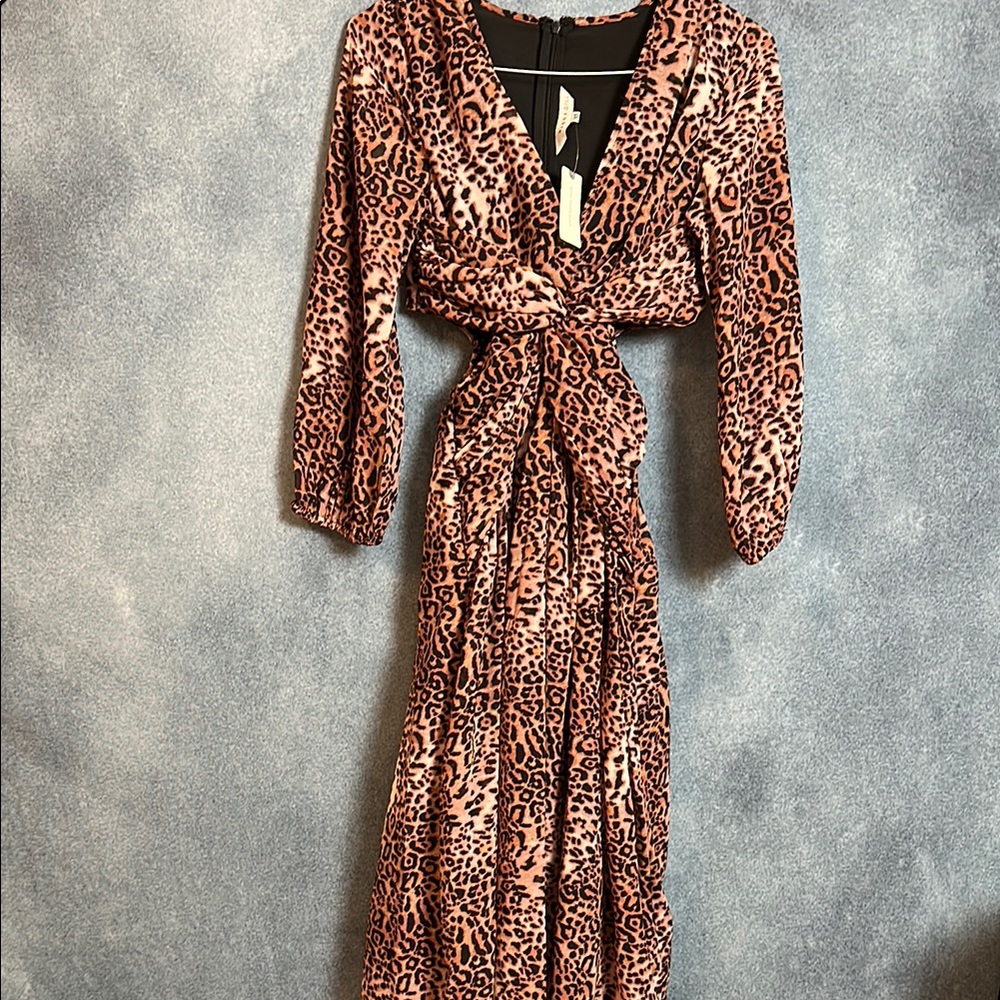 Anthropologie Leopard Print Wrap Dress